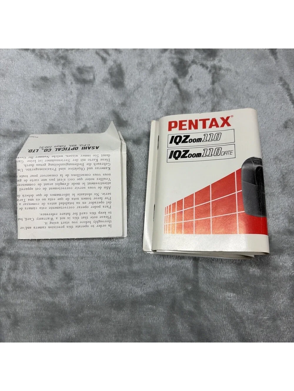 Pentax IQZoom 110 35mm Film Camera Bundle w/ Case & Manual - Tested Works Great